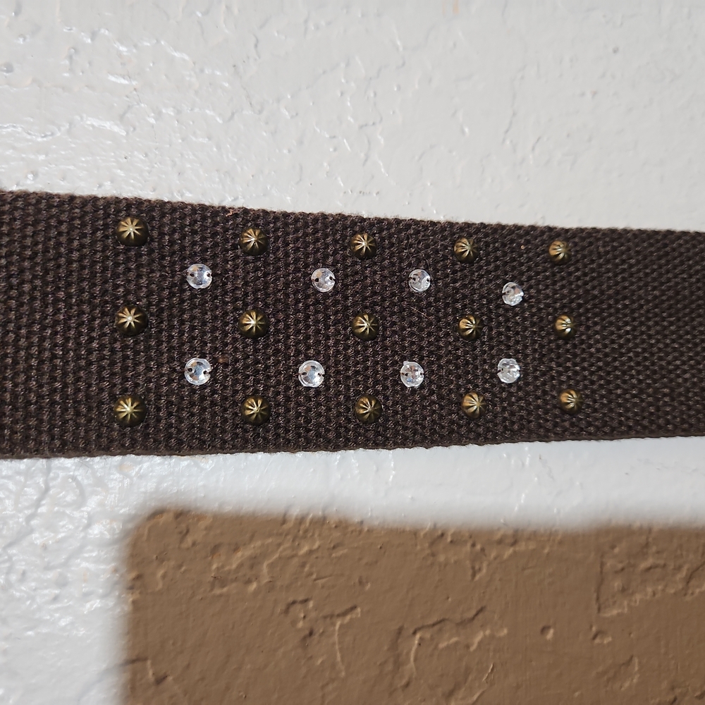 BLING Woven fabric Bling Embellished Belt